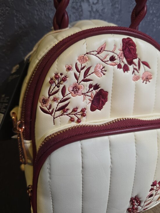Loungefly October 2025 Fall Floral Rose Sling Mini Backpack main image 2